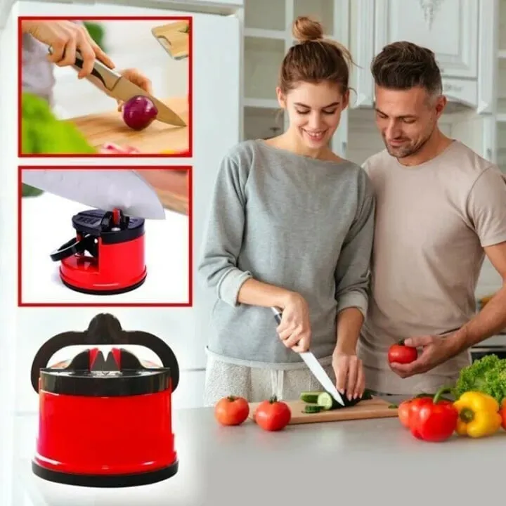Suction Cup Whetstone - practical sharpening tool with suction base